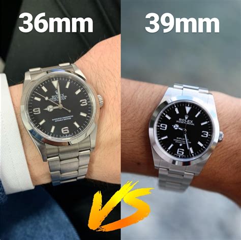 rolex explorer 39mm vs 36mm on wrist|rolex explorer 36mm 2021.